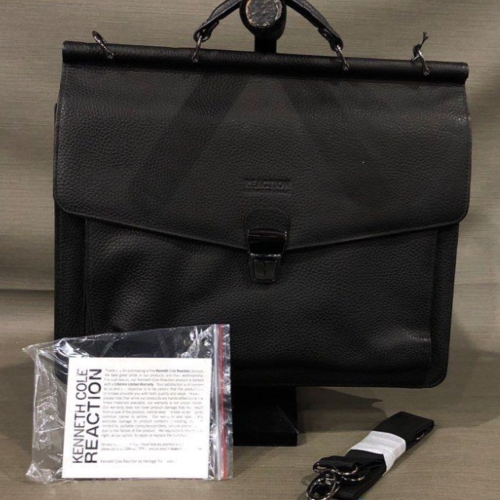 Reaction Kenneth Cole Leather
Laptop Briefcase NWT